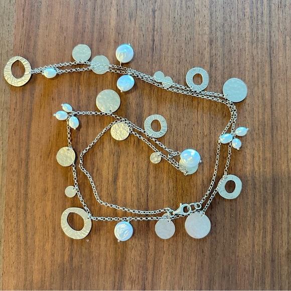 Silpada ‘pearl of a girl’ necklace 36” sterling silver - Picture 2 of 5